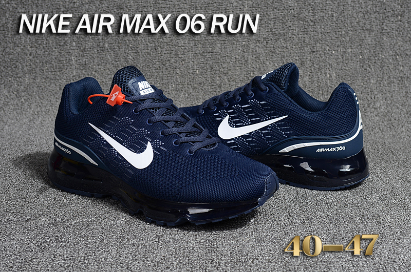 Men Nike Air Max 06 Run Deep Blue White Shoes